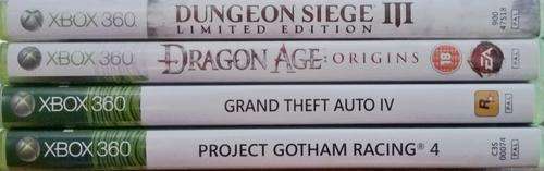 5 Original Xbox 360 Games (Red Dead Redemption, GTA IV, Dragon Age: Origins, Dungeon Siege 3, PGR 4)
