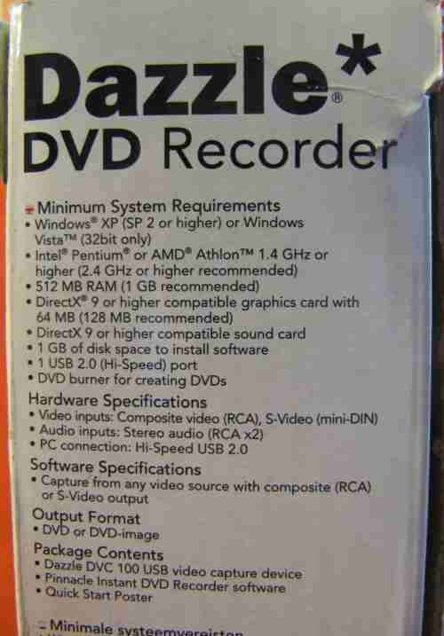 Dazzle DVD Recorder