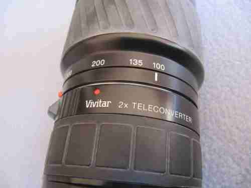 Minolta Autofocus 100-300mm zoom lens with Vivitar 2x converter