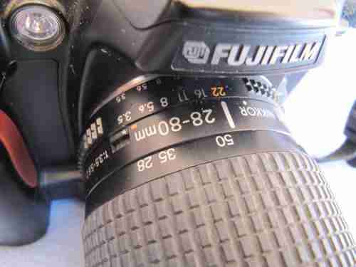 Fujifilm FinePix S1 Pro digital camera with Nikon lens