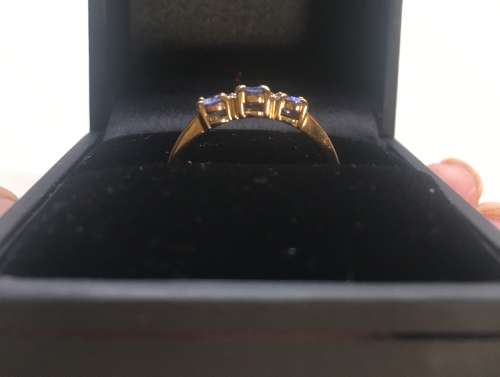 9CT Yellow Gold Tanzanite and Diamond Ring
