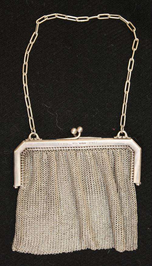 antique silver chain bag