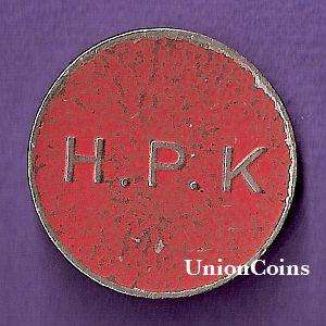 General Post Office Token Denomination (20c) - Hern's Handbook No.442m/red