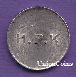 General Post Office Token Denomination (5c) - Hern's Handbook No.442o/s @ UnionCoins