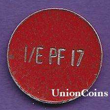 General Post Office Token Denomination (5c) - Hern's Handbook No.442u/r.PF