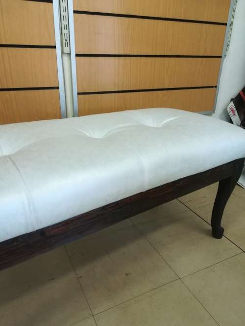 Pearl Leather Ottoman