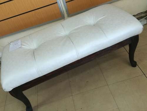 Pearl Leather Ottoman