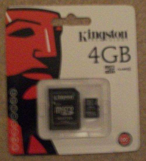 4GB Kingston Micro SD card & adapter