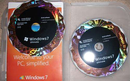Microsoft Win7 Ultimate - one PC 32 and 64 bit discs