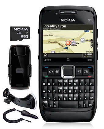 Nokia E71 - Driver's Edition + Bluetooth headset