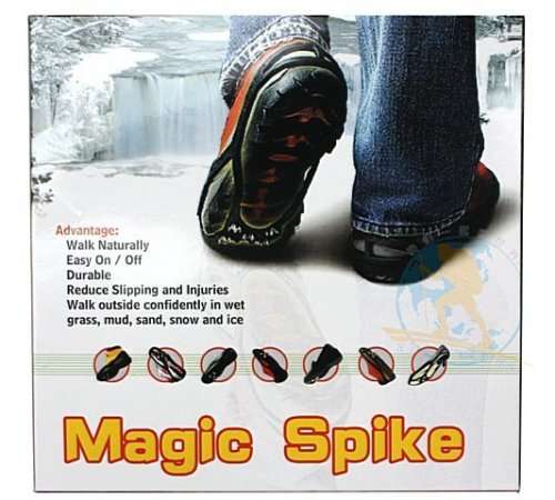 Magic Spiker Grip Traction Aid Fits Most Shoes/Antislip Spikes/Golf Slip Saver Grips/Ice Crampons Ic