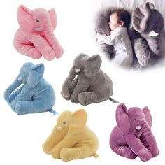 Soft Plushy Long Nose Elephant Stuffed Plush Pillows