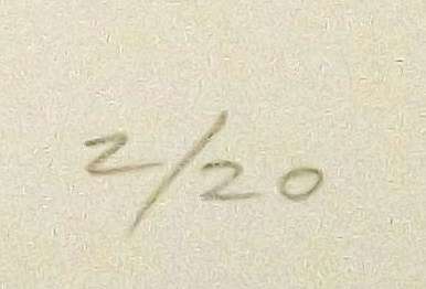 Zakkie Eloff. Young Elephant. Hand printed silkscreen. Signed in Pencil.