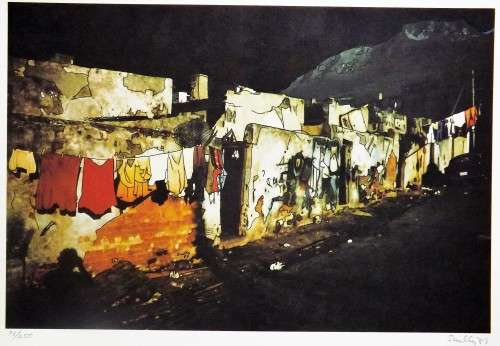 Larry Scully. DISTRICT SIX. Cape Town. 1983 litho, signed in pencil. 420mm x 300mm