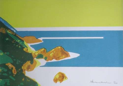 Ulrich Schwanecke. SEASCAPE. Hand printed silkscreen. Pencil signed and numbered. A3
