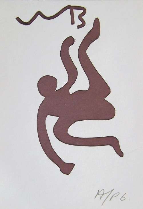 Walter Battiss. ICARUS. Hand printed silkscreen signed in the stencil. Edition 100 plus proofs.