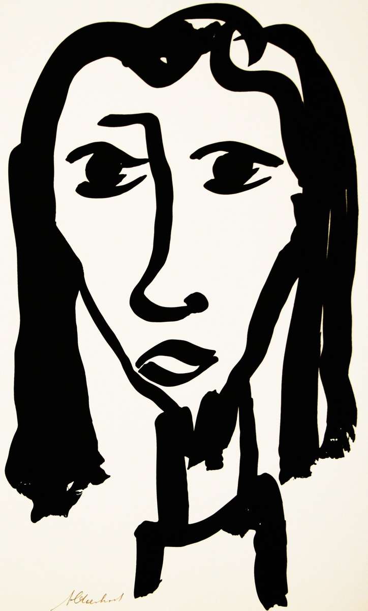 FRANS CLAERHOUT. CHRISTUSKOP. A3. Hand printed silkscreen. Limited edition. Signed.