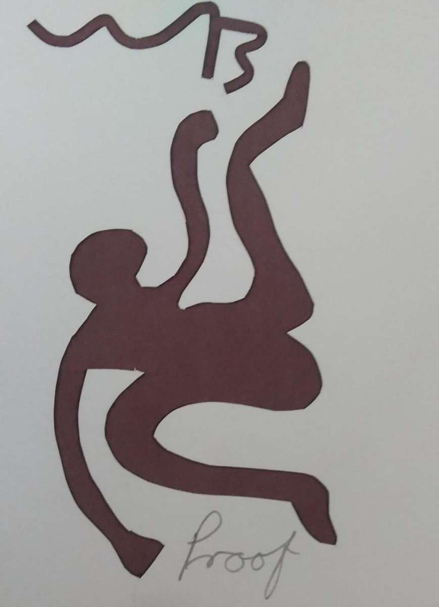 Walter Battiss. 106mm x 98mm. Hand printed silkscreen. Limited.