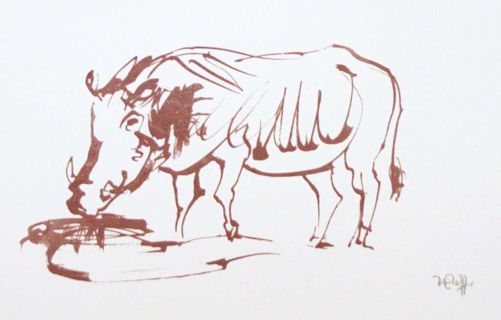 ZAKKIE ELOFF. VLAKVARK. A3. Hand printed silkscreen. Limited number. Pencil signed.