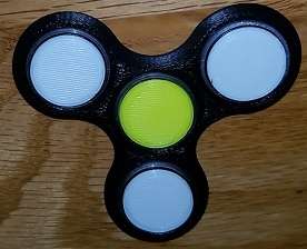 EXTRA coloured caps [White pair] for Fidget Spinner Toy