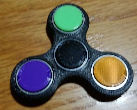 EXTRA coloured caps [White pair] for Fidget Spinner Toy