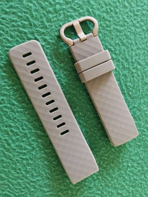 Fitbit Charge 3 Strap - Grey Silicone, Diamond patern  (Local Stock)