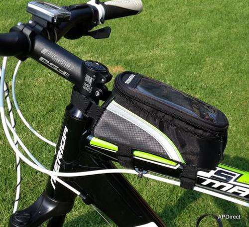 MTB Bicycle Mobile Phone Bag with clear PVC touch pouch - Blue