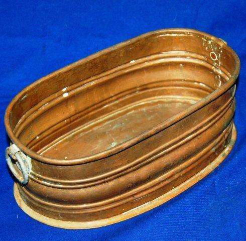 Copper Trough Planter - Length 240mm Width 125mm