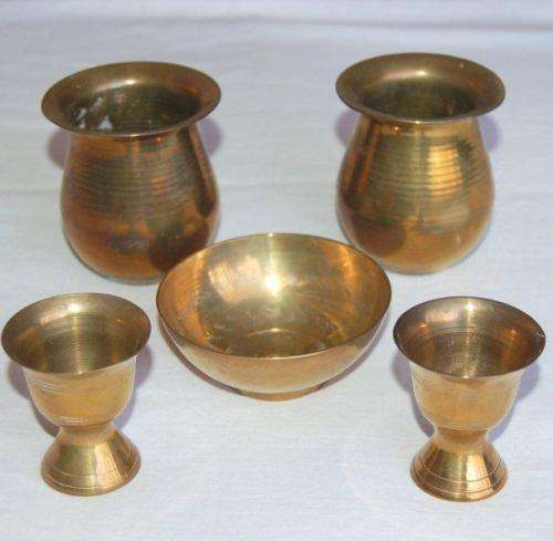5 Assorted Brass items as per picture