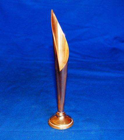 Two Attractive Stem Vase - One Copper and the other could be pewter Height 210mm
