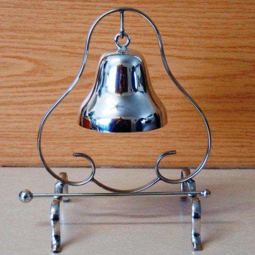 Elegant Silver Plated Gong - Outstanding Tone - Height 195mm