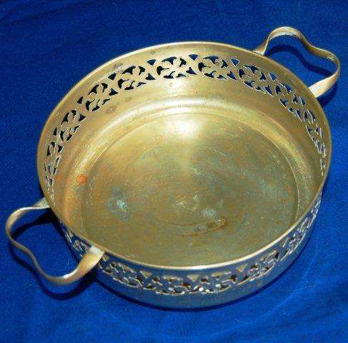 Silver Plated Dish Holder (Some Wear) Diameter 195mm Depth 65mm