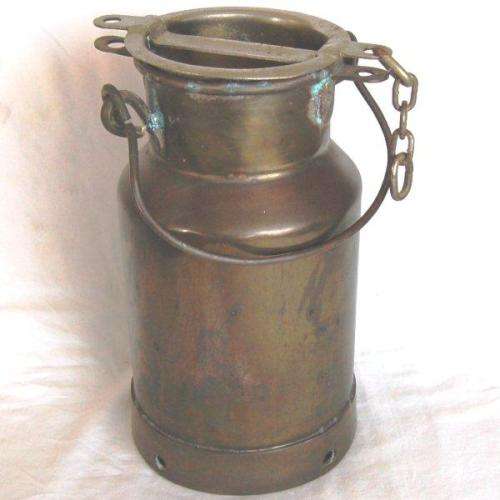 Milk or Cream Can - In good condition - Height 320mm Base Dia 180mm - Could be stainless Steel