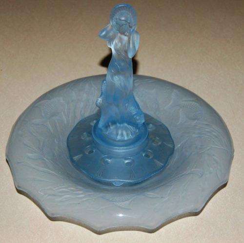 "ARABELLA" Walther & Sohne Germany - Glass Centerpiece with flower frog - Dia 255mm Height 210mm