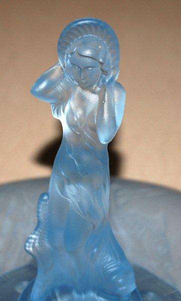 "ARABELLA" Walther & Sohne Germany - Glass Centerpiece with flower frog - Dia 255mm Height 210mm