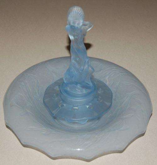 "ARABELLA" Walther & Sohne Germany - Glass Centerpiece with flower frog - Dia 255mm Height 210mm