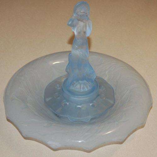 "ARABELLA" Walther & Sohne Germany - Glass Centerpiece with flower frog - Dia 255mm Height 210mm