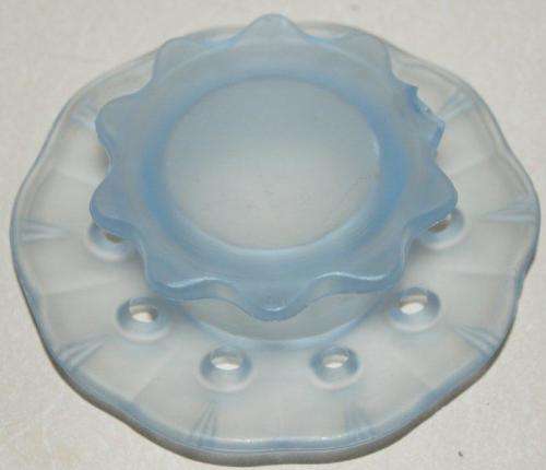 "ARABELLA" Walther & Sohne Germany - Glass Centerpiece with flower frog - Dia 255mm Height 210mm