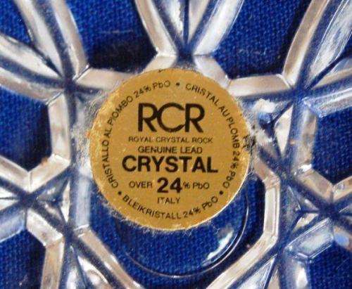 Pair of Royal Crystal Rock (RCR) Pin Dishes - Diameter 85mm
