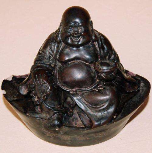 Heavy Composite Buddha - Height 100mm - Small nicks on the back of his seat