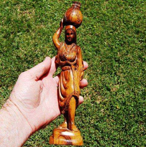 Stunning Olive Wood Carving of Biblical wife of Isaac - Rebecca / Rebekha - Height 275mm