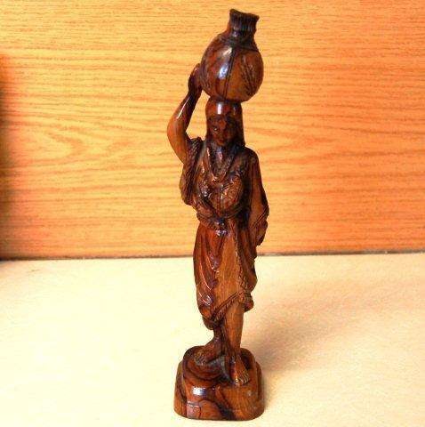 Stunning Olive Wood Carving of Biblical wife of Isaac - Rebecca / Rebekha - Height 275mm