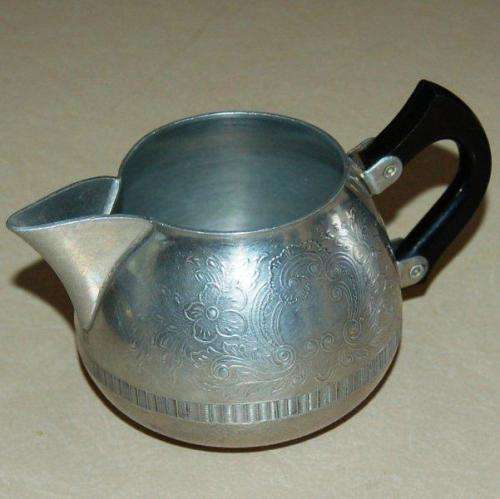 Vintage Swan Brand "The Carlton" Aluminium Milk Jug - Height 75mm