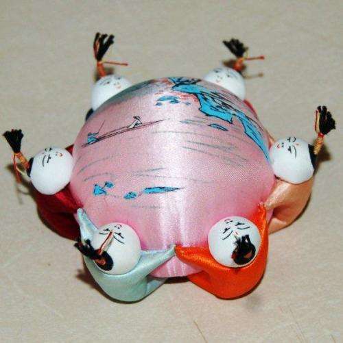 Unusual Oriental Pin Cushion - Diameter 80mm