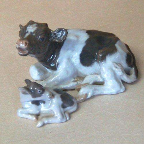 Bing and Grondahl & Royal Copenhagen Calves- Largest is 160mm Long & 95mm Tall - Read Description
