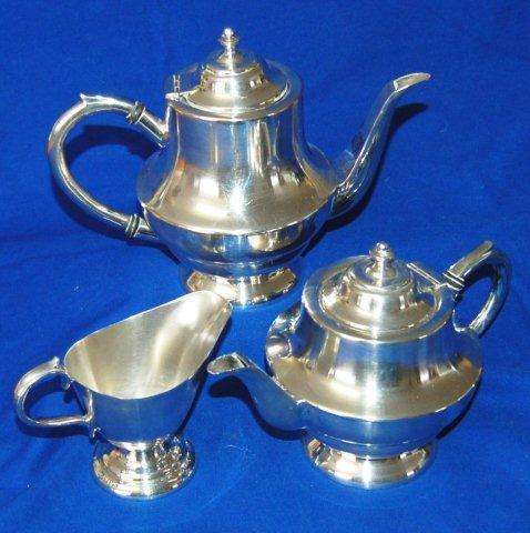 Regal A1 Silver Plated 3 Pce Tea Set - Tallest Pot is 180mm High