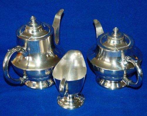 Regal A1 Silver Plated 3 Pce Tea Set - Tallest Pot is 180mm High