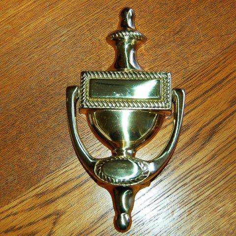 Quality Brass Door Knocker - 195mm X 100mm