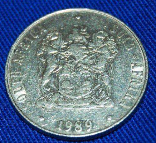 2 X 50c S.A. Coins - 1977 and 1989