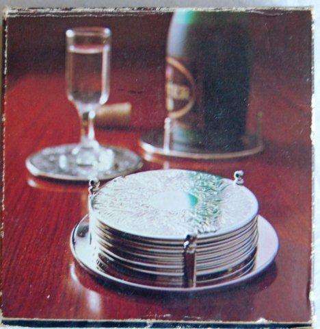 7 Piece Silver Plated Coaster Set Lot #3